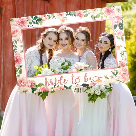 1Pcs Bride To Be Photo Booth Props Frame Bachelorette Party Decoration Engagement Wedding Photobooth Props Bridal Shower Supplie