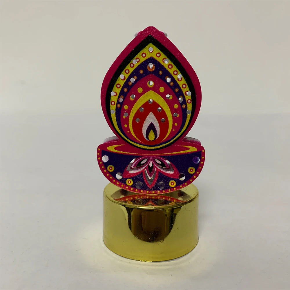 Diwali Diya Decor LED Candle Light, Hindu, Deepavali Festival, Night Light, Battery Powered, Art, 10 Pcs