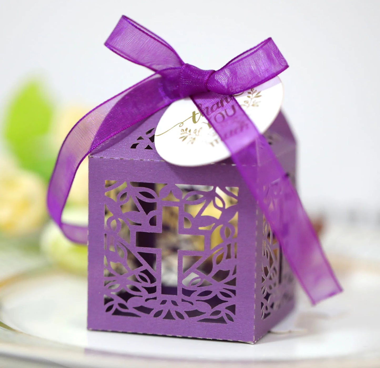 10pcs Crossing Candy Dragee Boxes Angel Gift Box Baby Shower Baptism Birthday First Communion Christening Wedding Decor