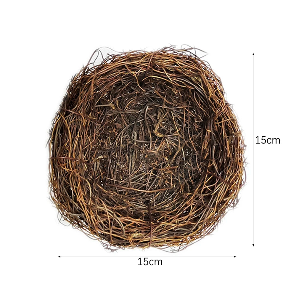 10-15Cm Easter Artificial Bird Nest Easter Eggs Natural Rattan Nest Eggs Storage Easter Decoration 2025 Kids Diy Craft Supplies