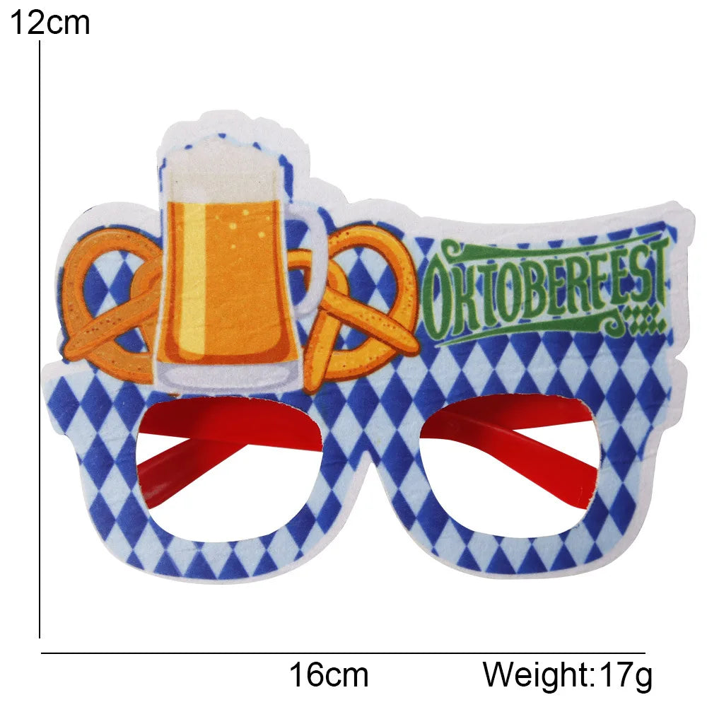 2022 Oktoberfest Funny Glasses Non-woven Beer Cups Creative Glasses Summer Party Decoration Supplies