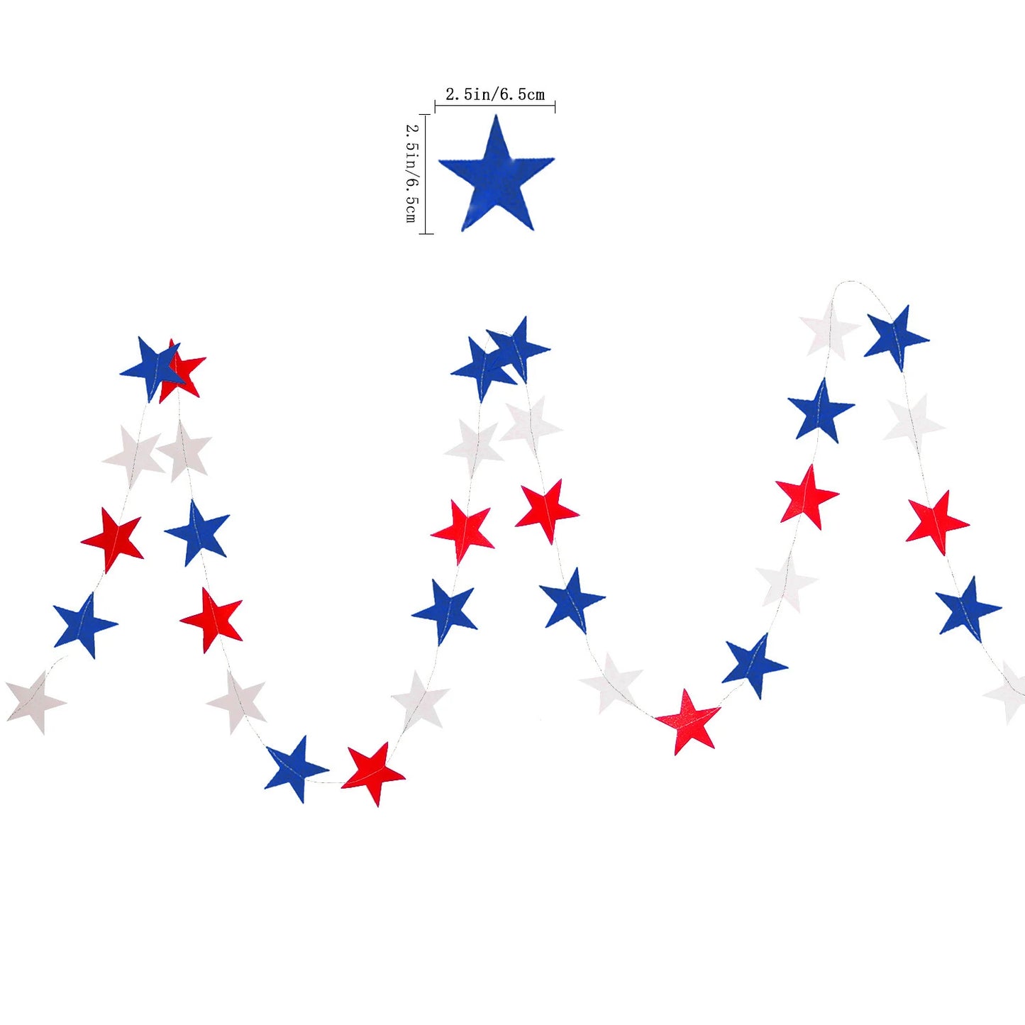 Independence Day Theme Party Banner Spiral Hanger Paper Fans American Flag Garland Patriotic 4th of July Party Background Decor