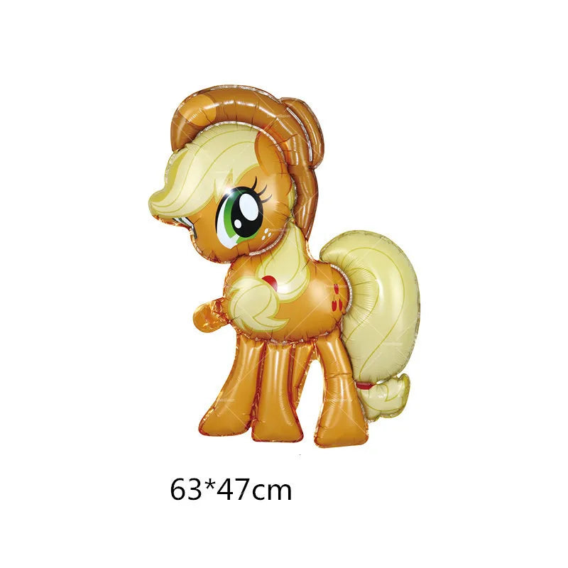 My Little Pony Foil Latex Balloon Happy Birthday Party Decoration Banner Cake Topper Kid Event Supplies Backdrop Disposable Toys