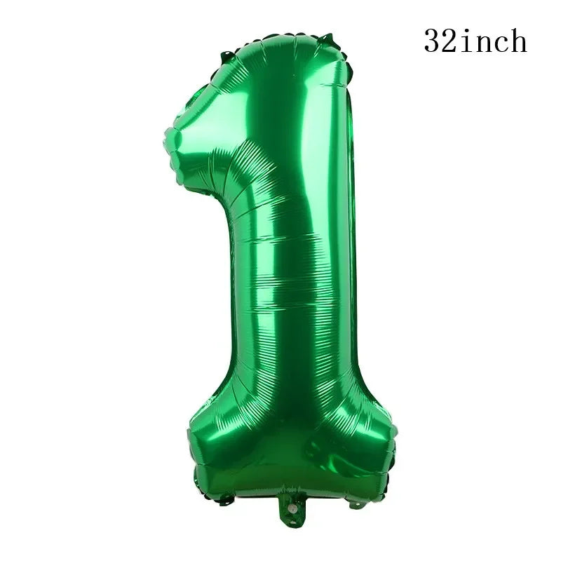 1set How Train Dragon Balloons No Teeth Toothlessing Green Eye Black Loong Party Decoration Happy Birthday Banner Cake Topper