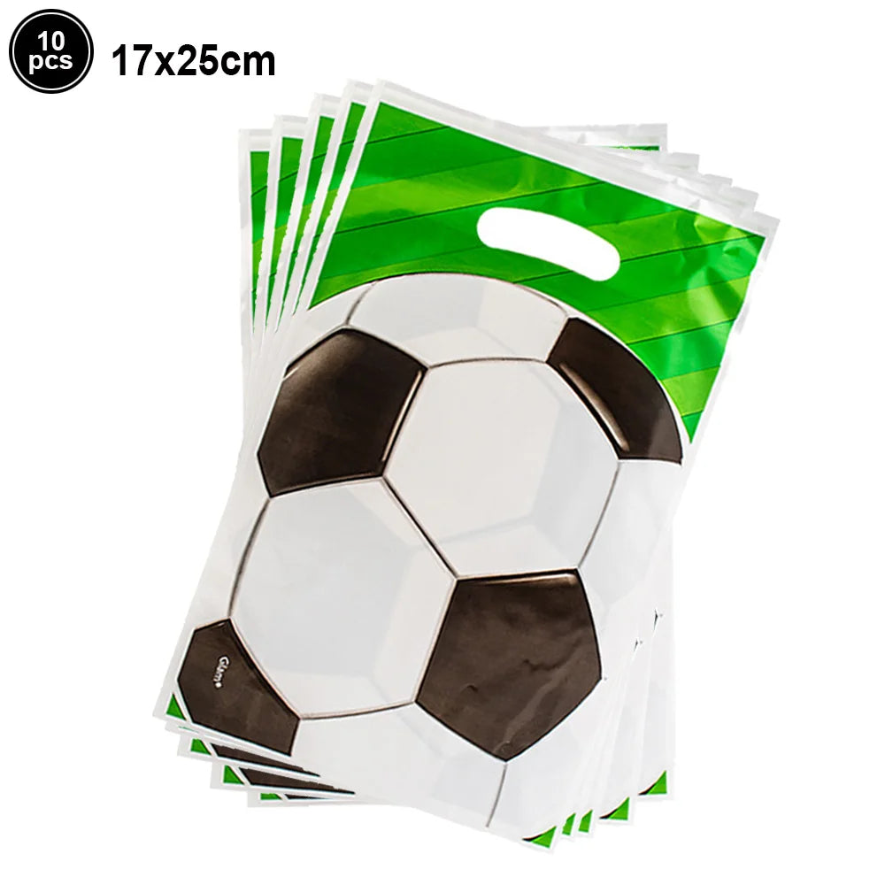 Football Themed Party Drinking Plastic Straws Kids Boys Birthday Decorations Reusable Straws Soccer Ball Sports Party Supplies