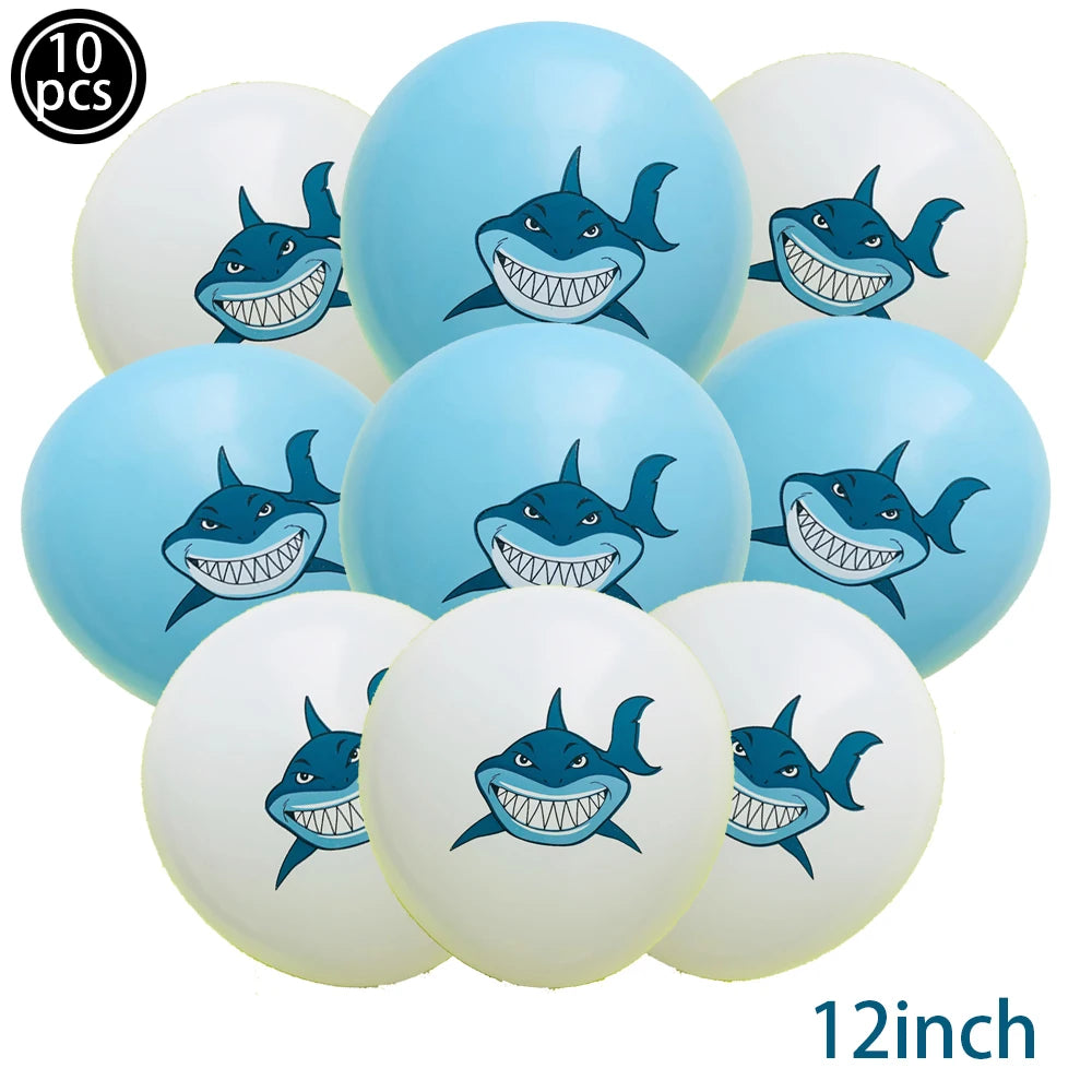 Shark Party Supplies Shark Birthday Tableware Shark Baby Shower Paper Cups Plates Napkins Ocean Shark Theme Party Decorations