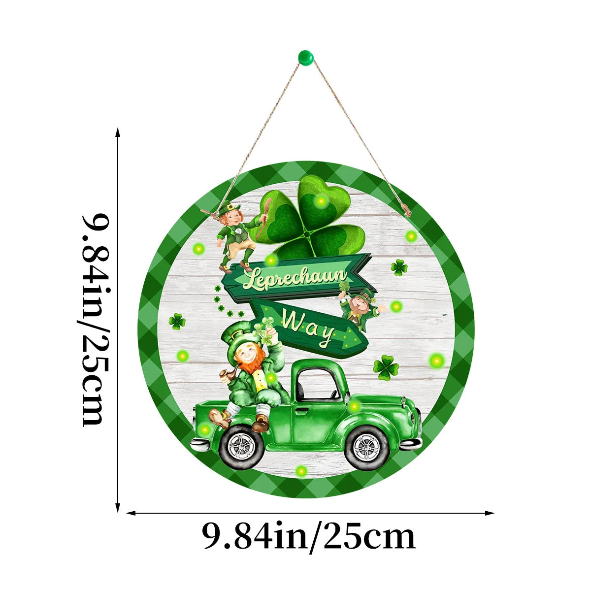 Happy St Patricks Day Welcome Door Sign Decorations Saint Patricks Day Wooden Sign Hanging