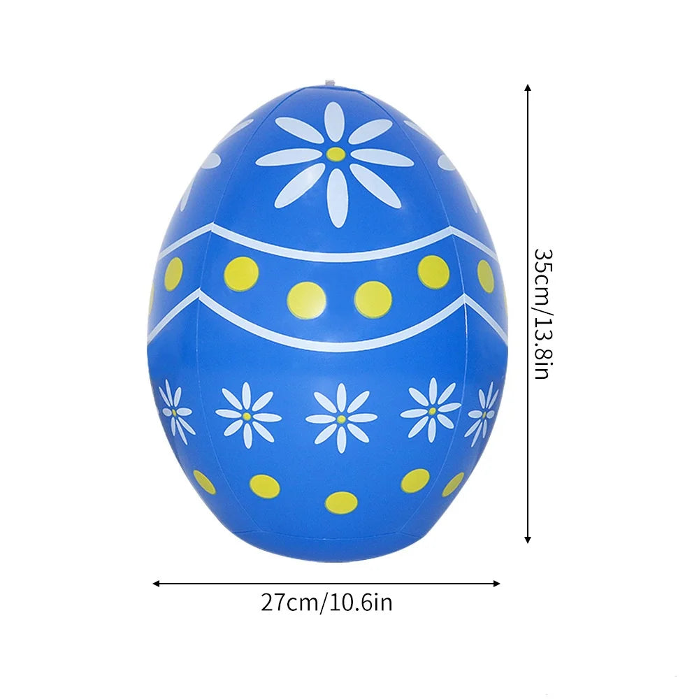Easter Decoration Giant Egg Pvc Inflatable Ball Outdoor Garden Pendant Ornament 35x27cm Balloon Party Easter Egg Decors For Yard
