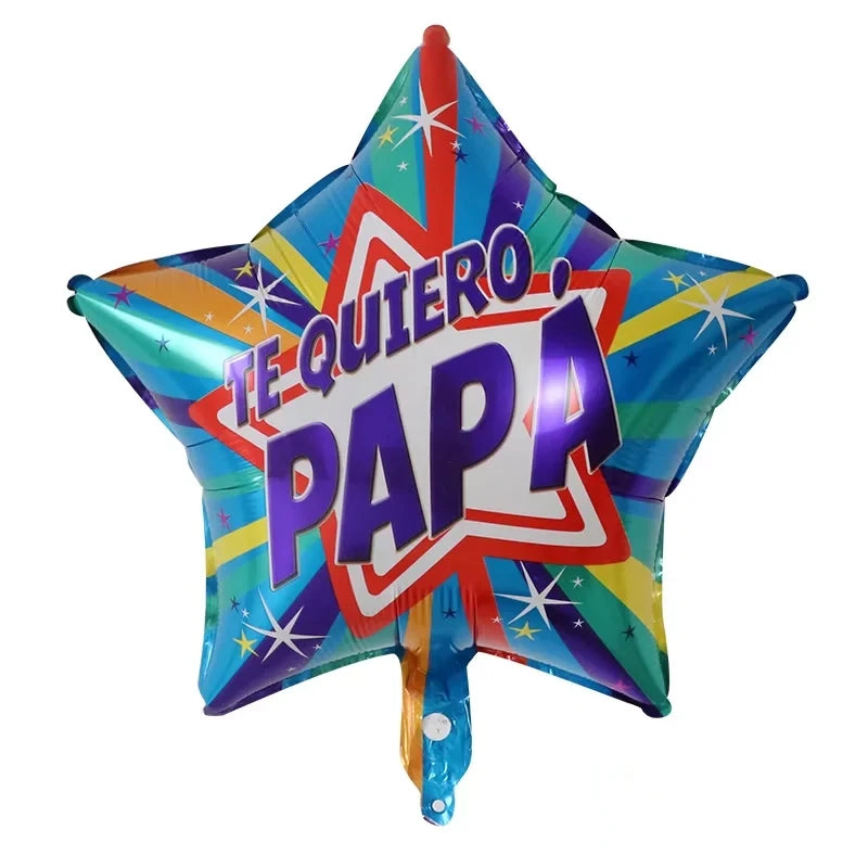 Spanish Super Dad Balloons Happy Father's Day Foil Helium Ball Father Mother Party Decoration Home Scene DIY Arrangement