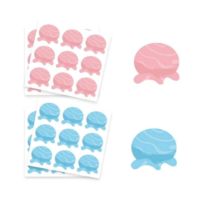 M5TF Gender Reveal Party Baby Gender Reveal Poster with 36pcs Boy and Girl Stickers