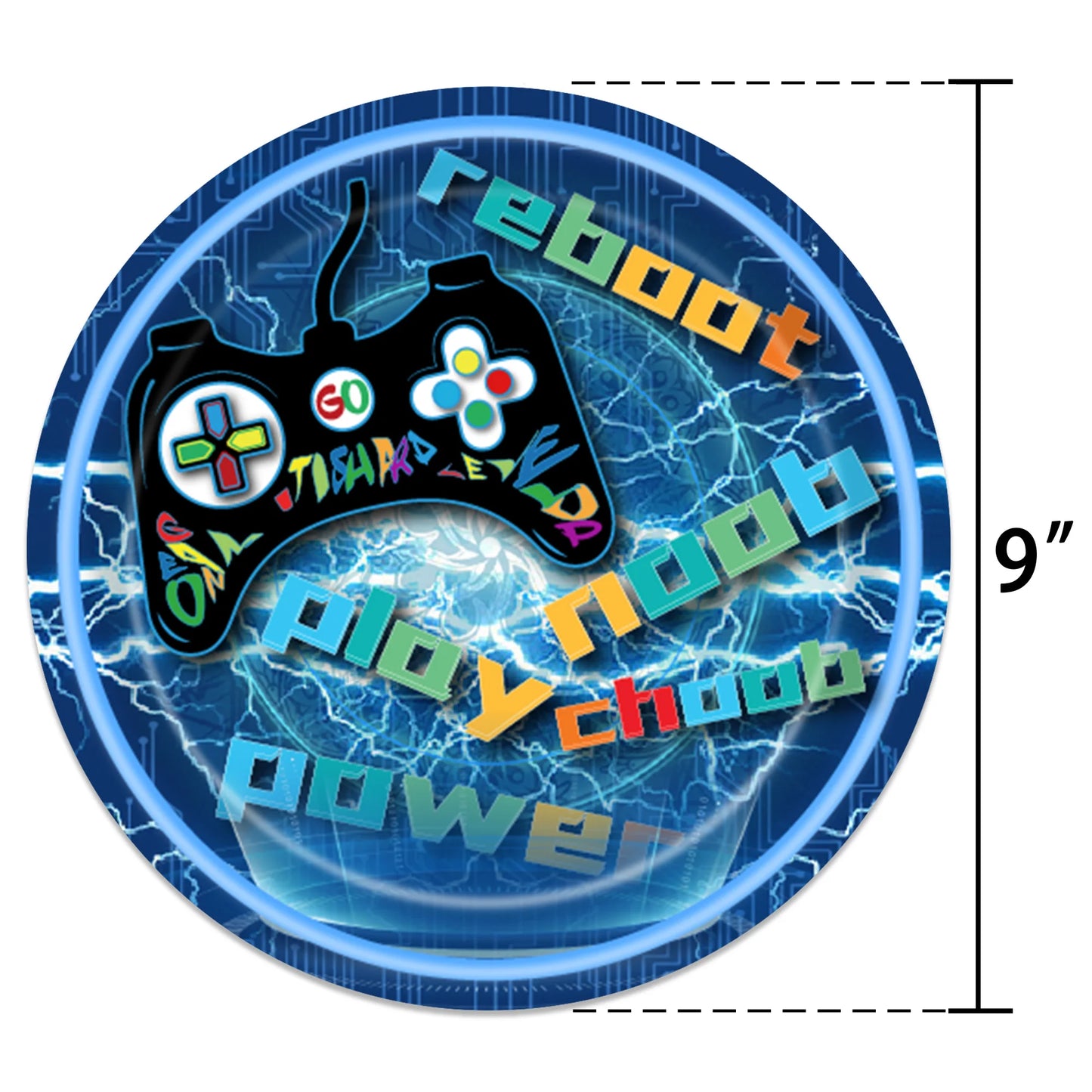 Video Game Birthday Decoration Tableware Balloons for Boy Paper Plates Cups Napkins Banner Cake Topper Video Game Party Favors