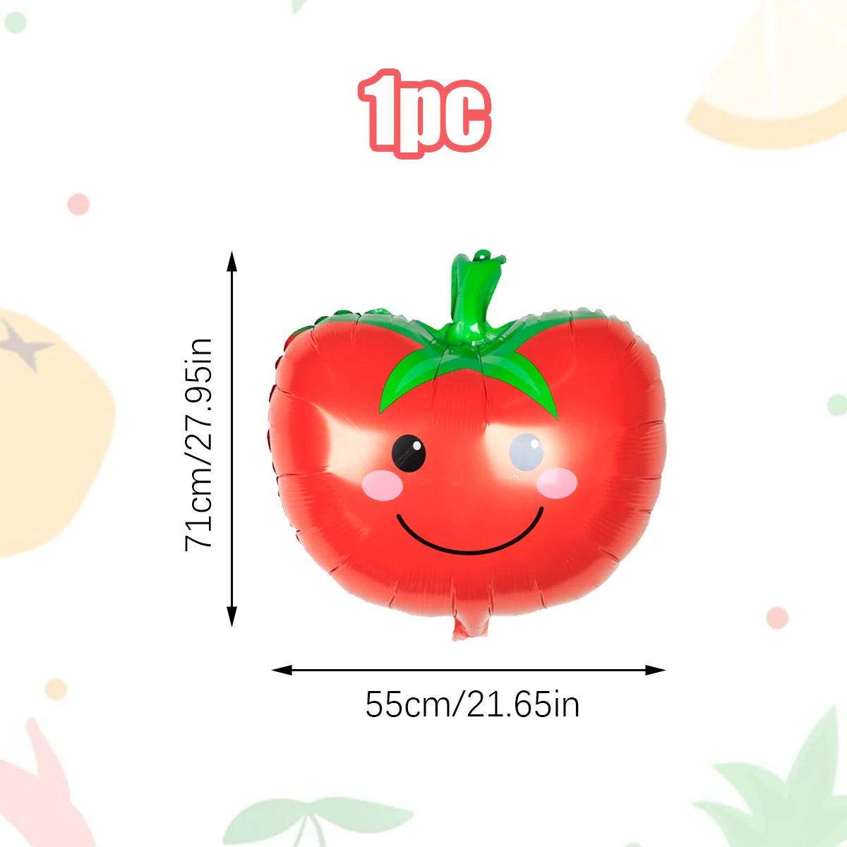 1/7pcs Strawberry Broccoli Corn Banana Tomato Orange Carrot Balloons Suitable for Birthday, Baptism, Summer Party, Fruit Theme