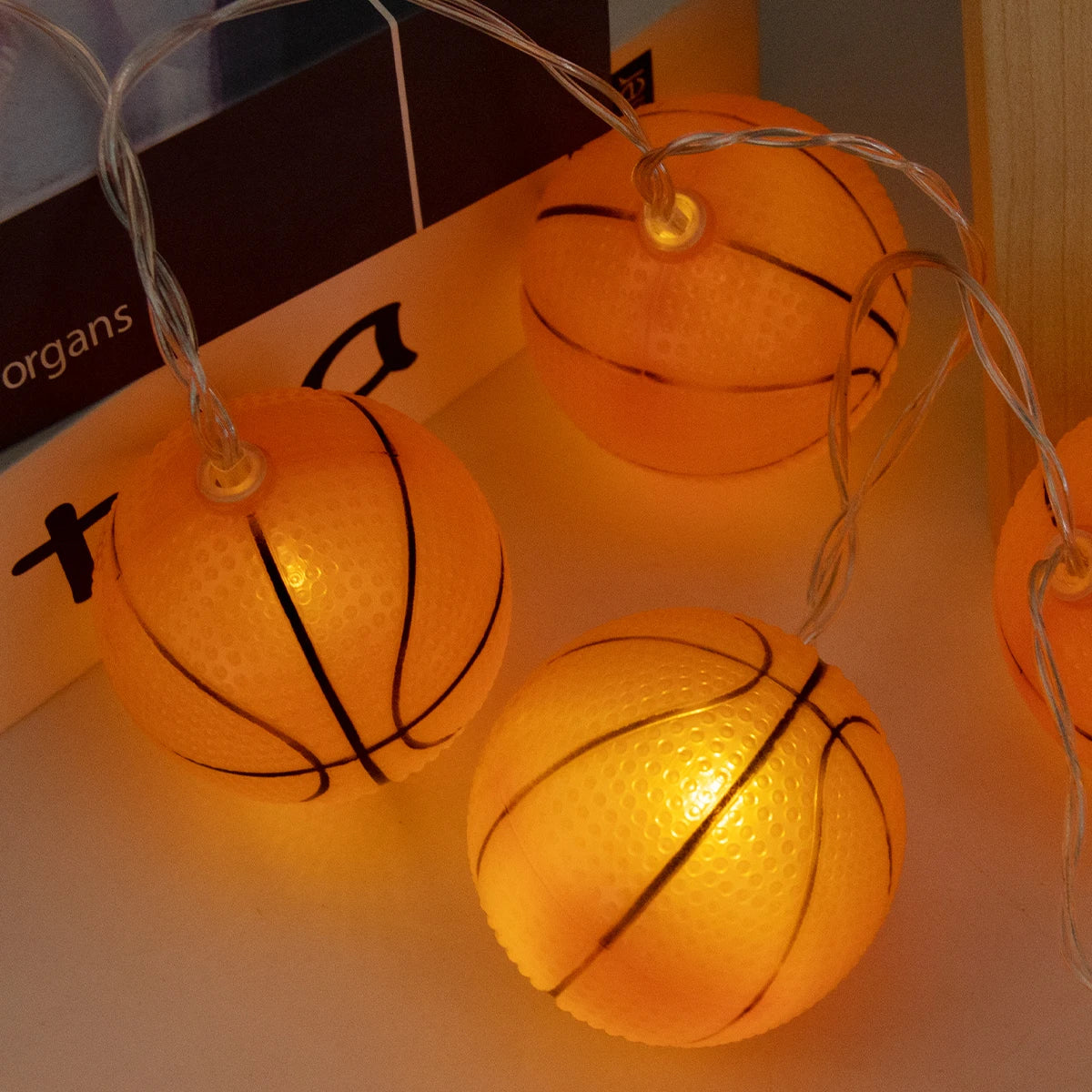 Sports Ball Theme Party Supplies Football Rugby Baseball Basketball String Light Kids Birthday Party Supplies Home Bedroom Decor
