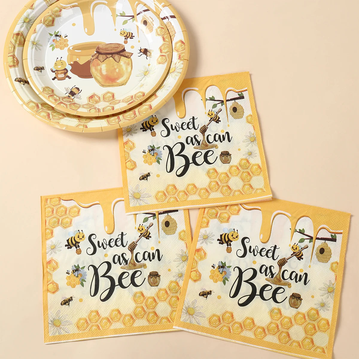 Bumble Bee Party Decorations Party Disposable Plates Napkins Cups Bee Gender Reveal Supplies Bee Birthday Baby Shower Decoration