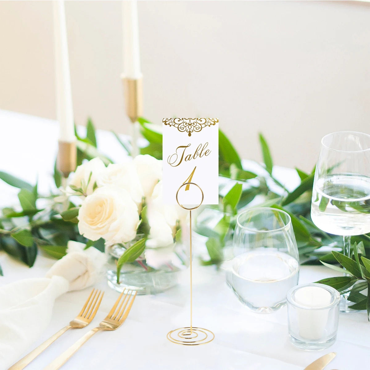 36/12pc Place Card Holder Photo Clip Stand Memo Note Holder Wedding Table Number Name Sign Metal Rack Birthday Party Desk Decor