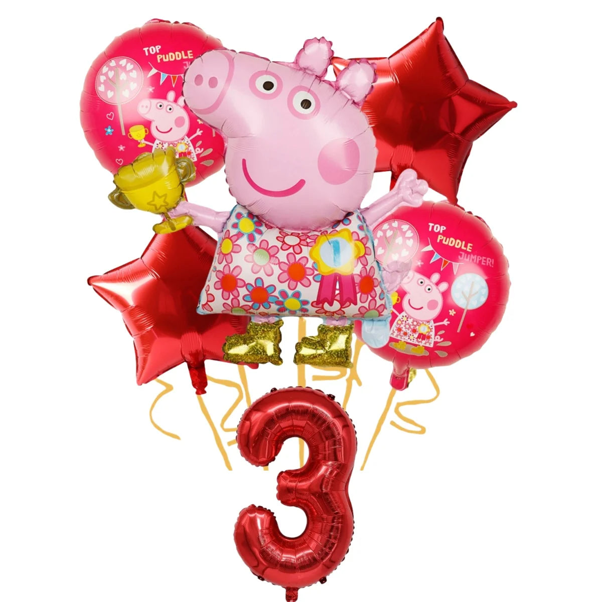 Cartoon Pig Family Birthday Party Balloon Decoration Set for Girls, Disposable Party Tableware Banner, Baby Shower Birthday Hat