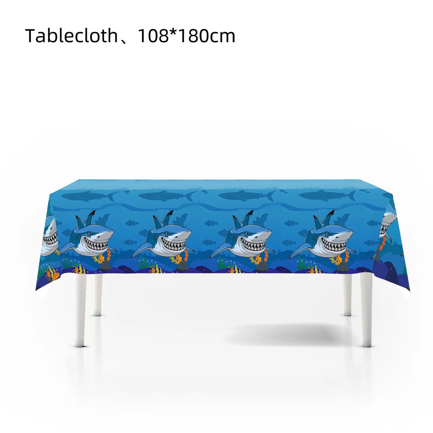 Shark Party Supplies Shark Birthday Tableware Shark Baby Shower Paper Cups Plates Napkins Ocean Shark Theme Party Decorations