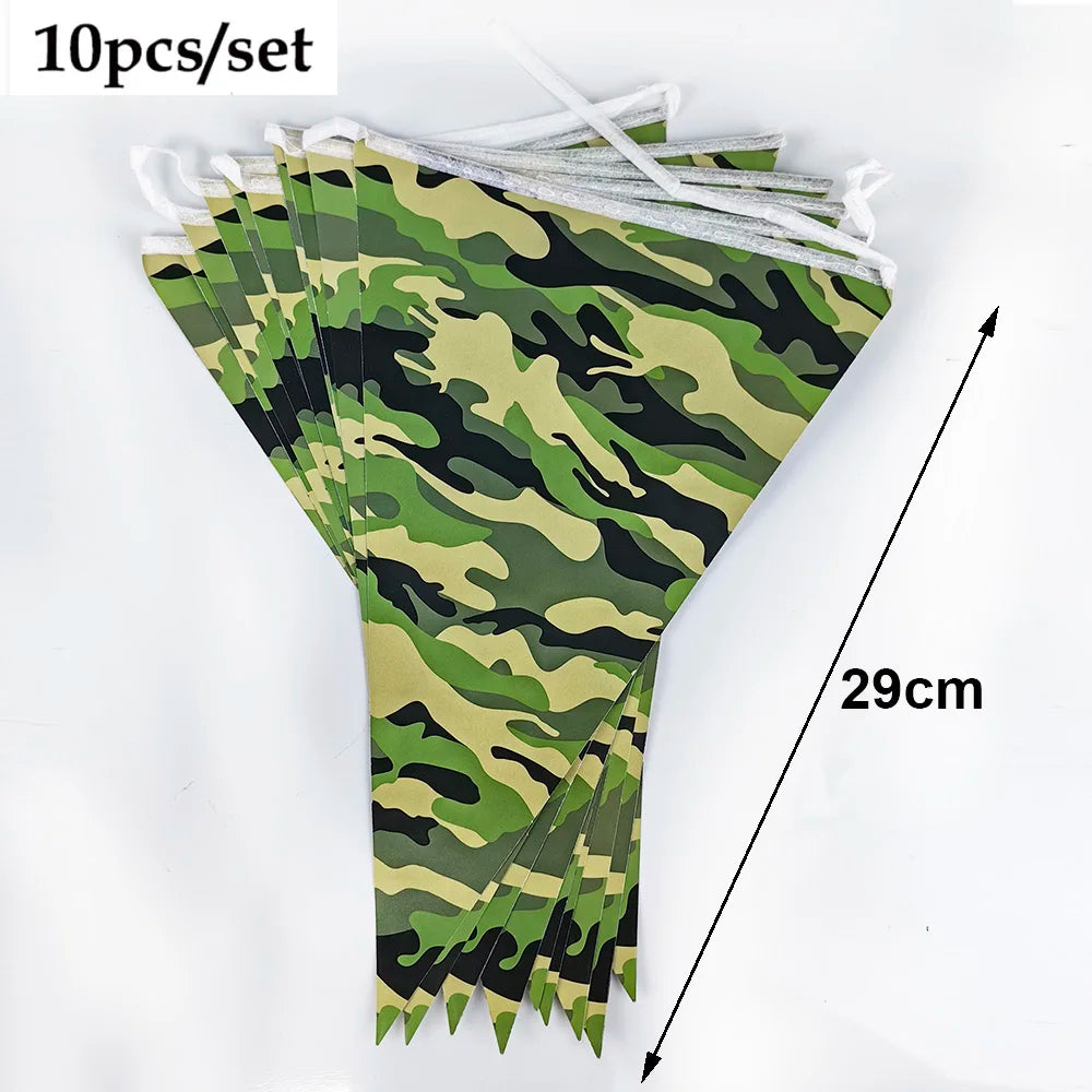 Camouflage Birthday Party Tank Cake Topper Happy Birthday Sign Cake Decor Soldier Camouflage Army Military Birthday Party Decors