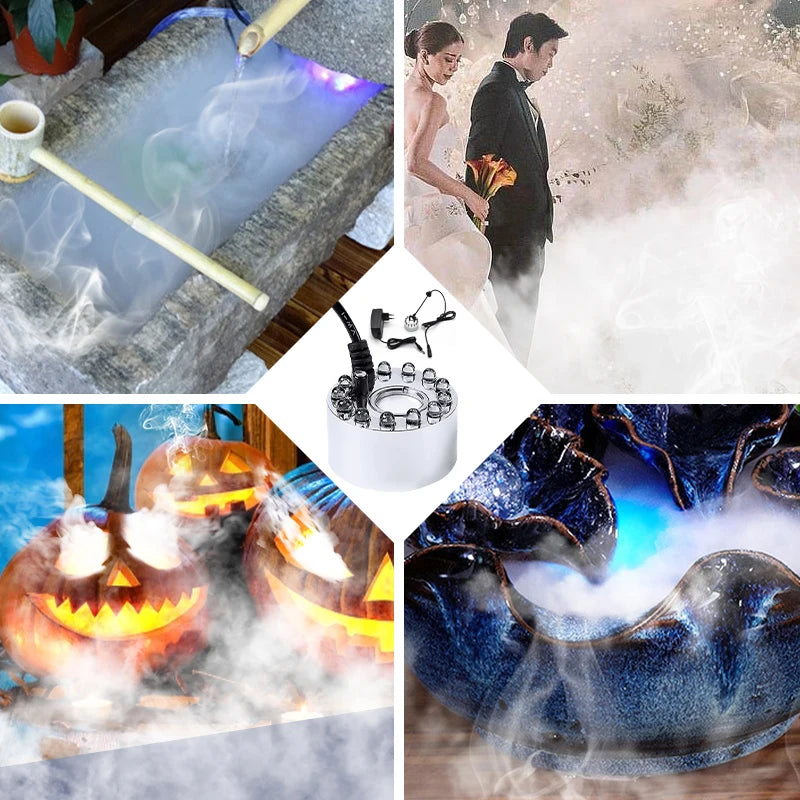 Halloween Mini Led Pumpkin Light Spray Halloween Christmas Easter Party Holiday Decoration Sprayer Smoke Machine