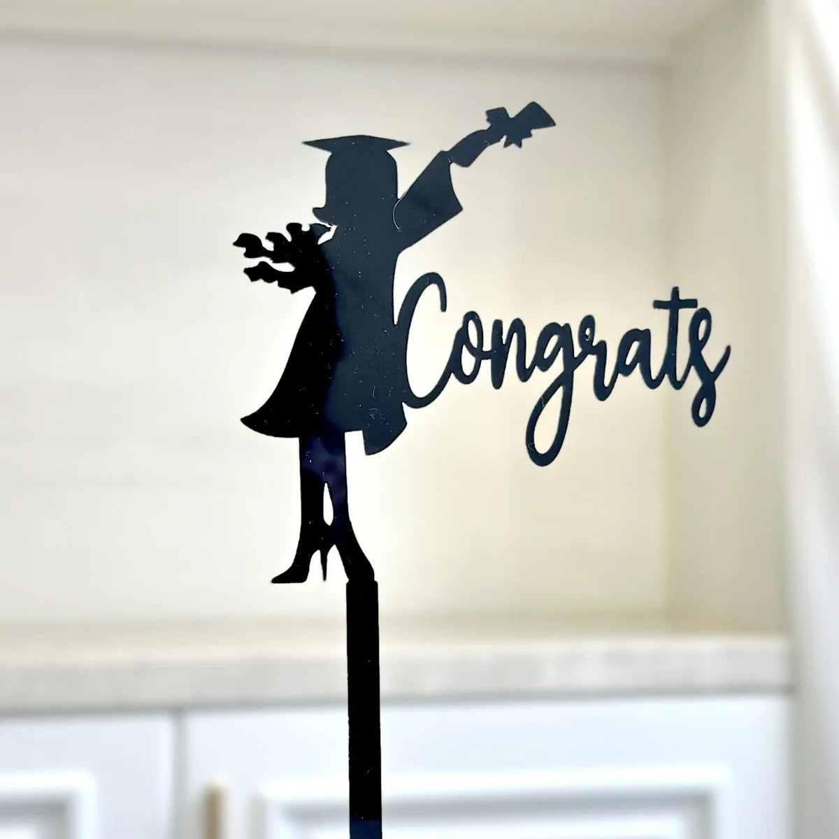 2025 Graduation Cake Topper Gold Black Acrylic certificate Student Party Gift Graduation Ceremony Cake Topper Dessert Decoration