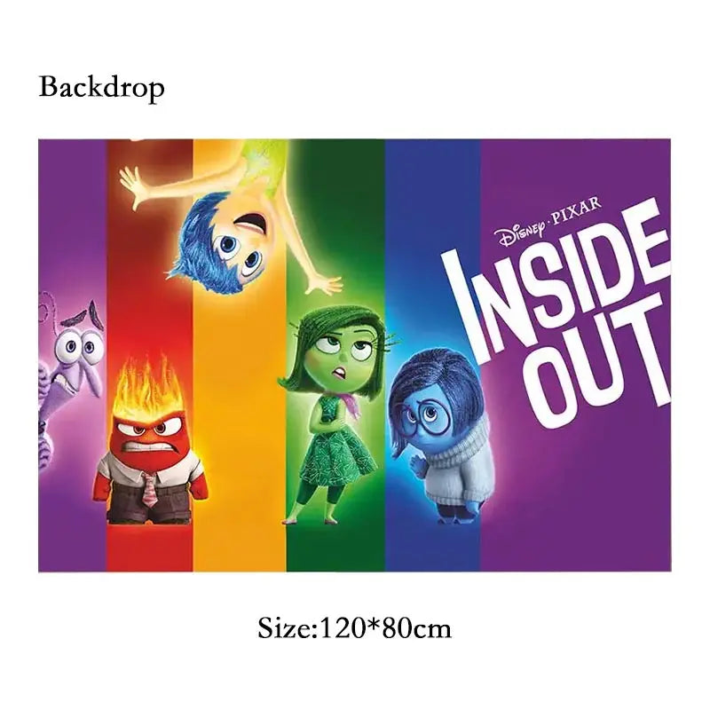 New Disney Inside Out 2 Birthday Decoration Party Disposable Tablewase Cups Plates Balloons Baby Shower Party Supplies For Kids