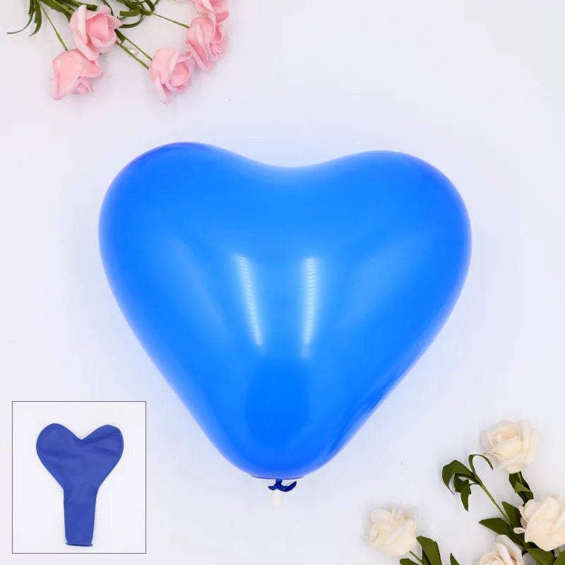 20/50pcs White Heart Balloons Love Inflatable Air Helium Balloon Valentine's Day Marriage Wedding Birthday Party Decor Supplies