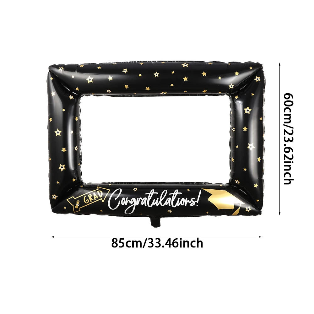 Graduation Gold Silver Black Balloon Congratulation Graduation High School Graduation Party Decoration Supplies