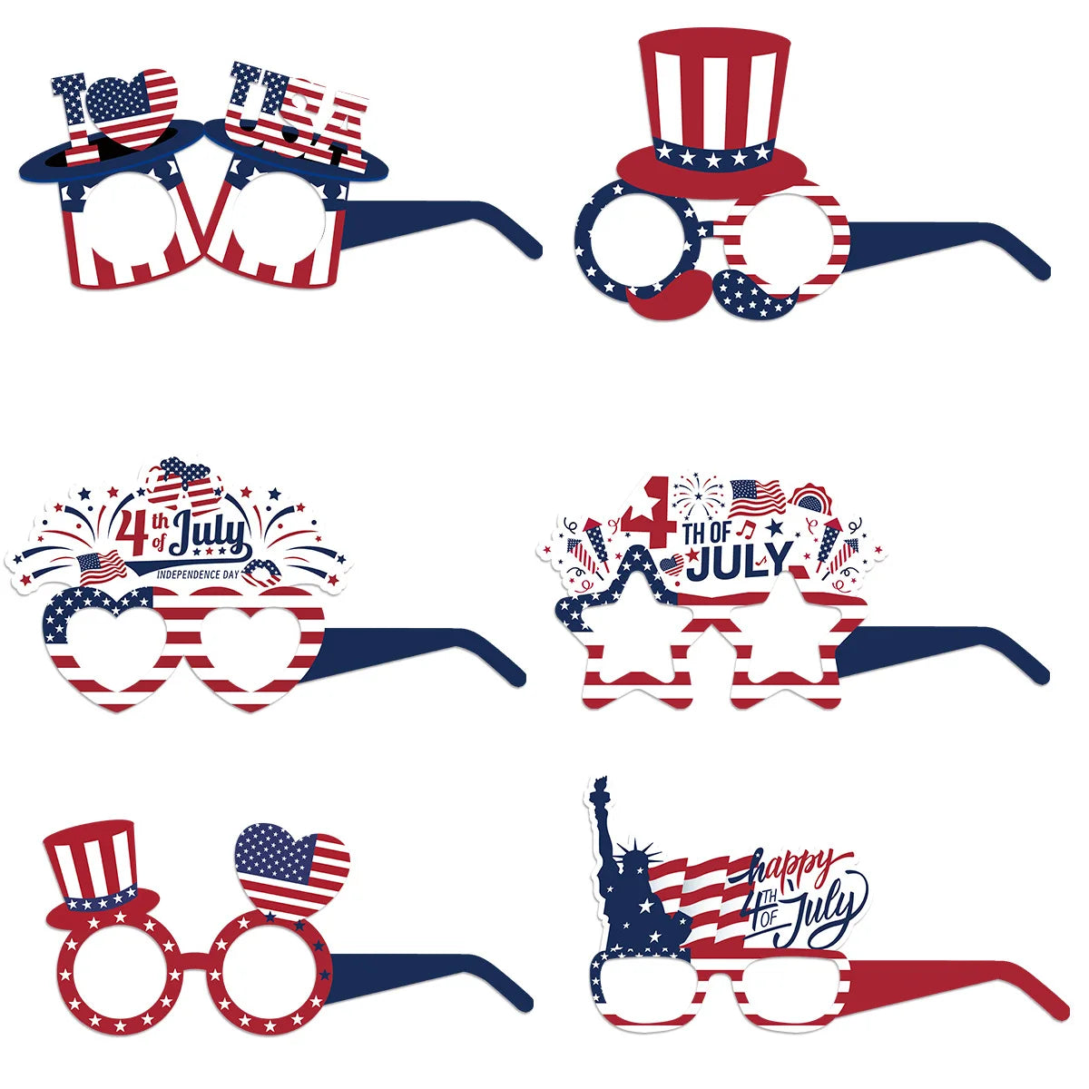 Independence Day Party Photo Props Spiral Pendant I Love USA Banner Balloon July 4th Day Christmas New Year Party Decoration