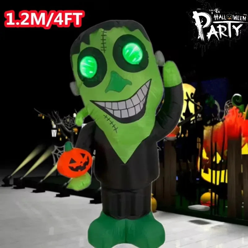 Halloween Inflatable Arch Toys Model Built-in LED Light Pumpkin Prop Outdoor Indoor Home Garden Party Terror Decoration