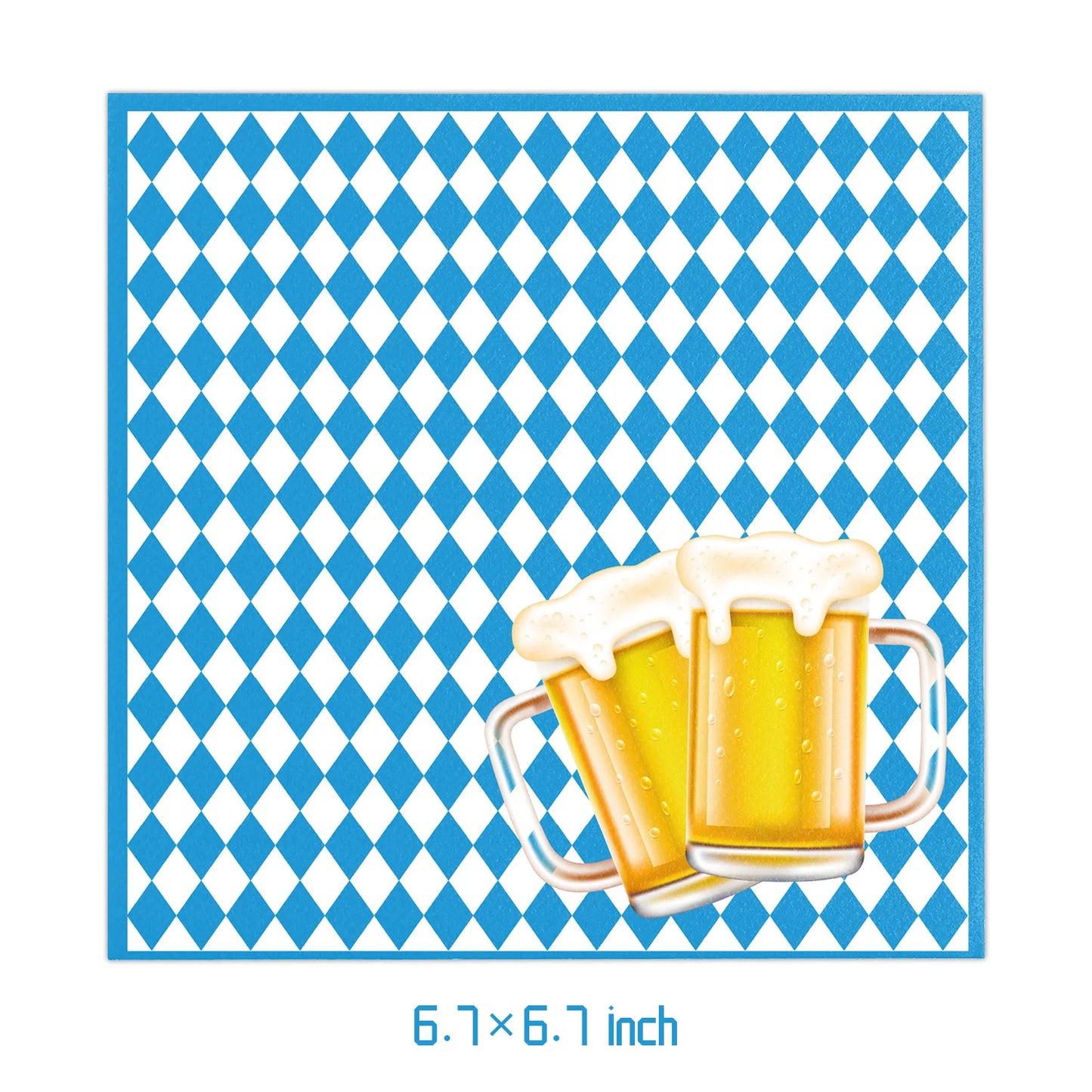 The Oktoberfest Theme Birthday Decorations Party Disposable Tableware Paper Napkins Cups Plates Tablecloths Straw