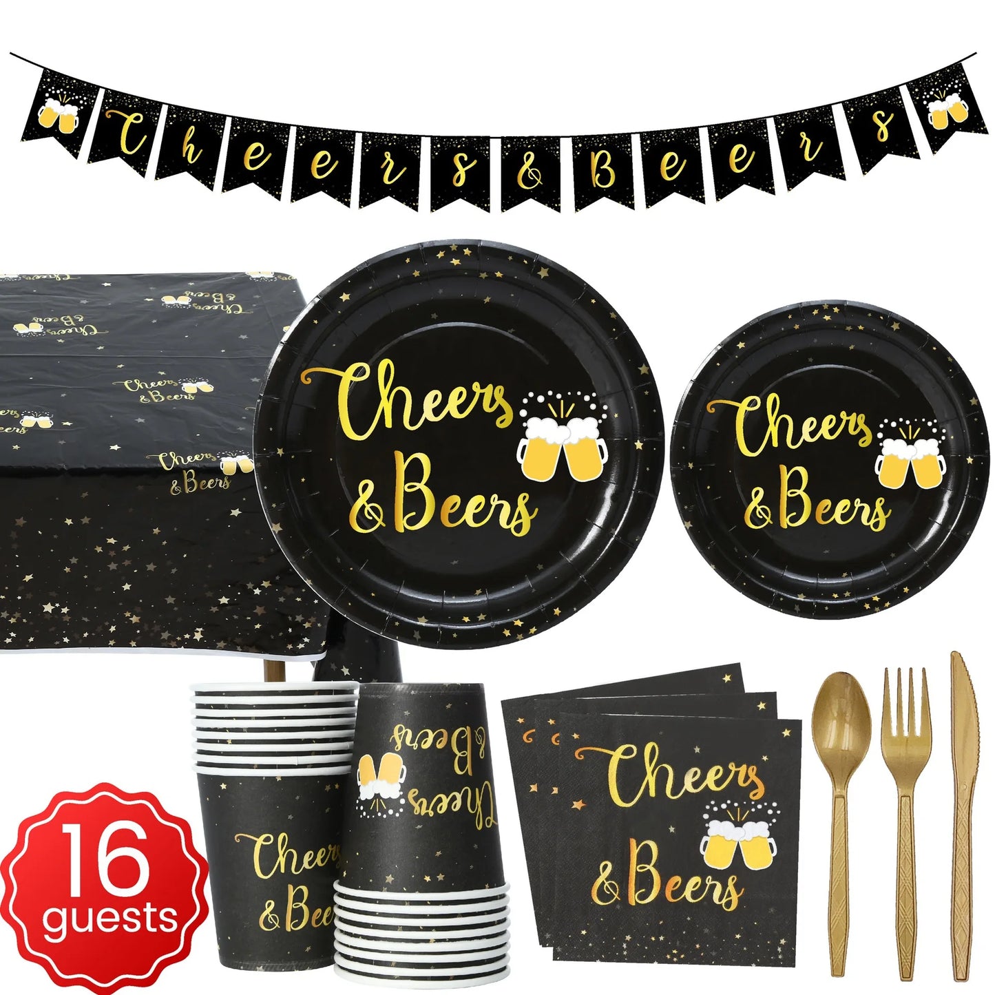 Cheers Beer Glasses Decorations Disposable Tableware Plates Cup Napkins Oktoberfest Wedding Spiderman Baby Shower Stitch Sonic