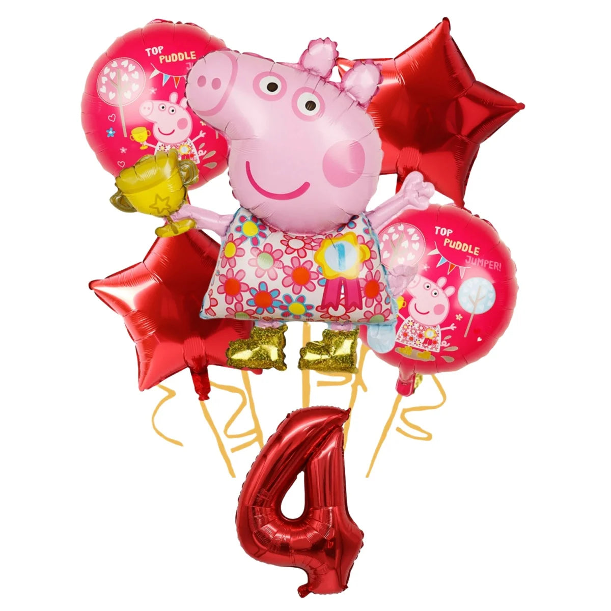 Cartoon Pig Family Birthday Party Balloon Decoration Set for Girls, Disposable Party Tableware Banner, Baby Shower Birthday Hat