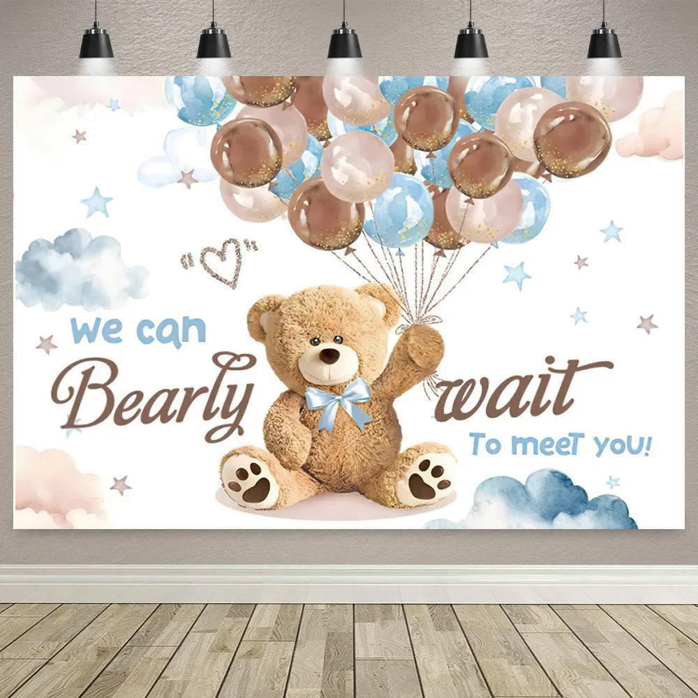 Boy Or Girl Gender Reveal Decorations Blue Or Pink Polka Dot Balloons Party Backdrop Gender Reveal Background Banner Supplies