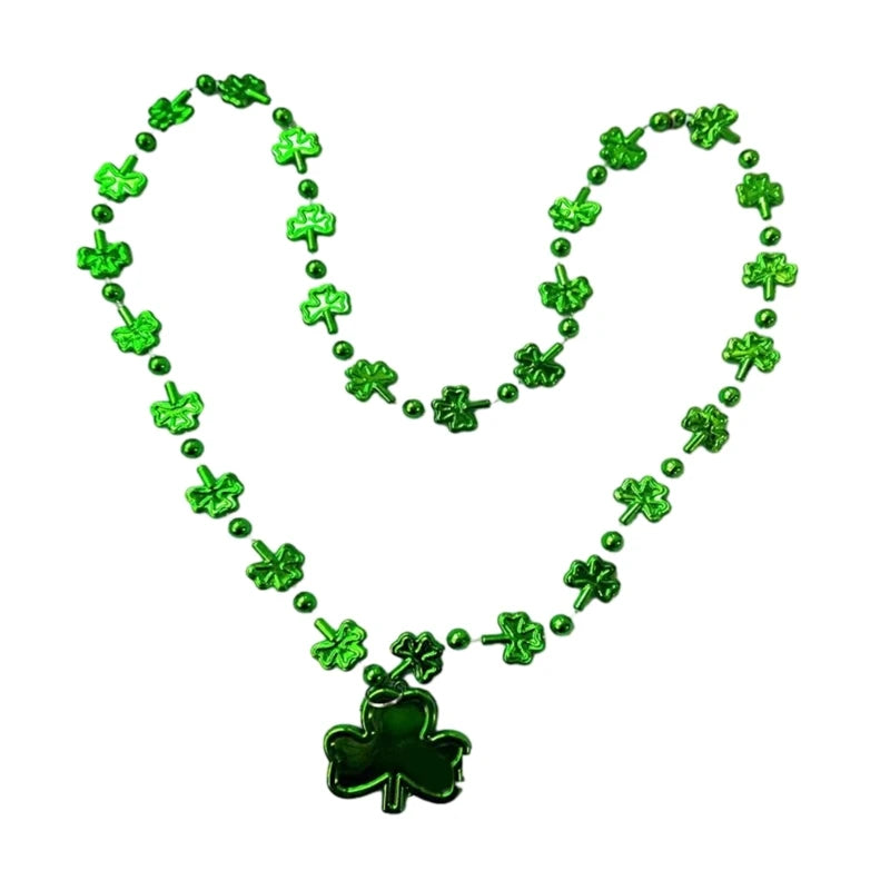 Patricks Day Necklace Irish Festival Accessories for Kids Women Man Decorations Dropship