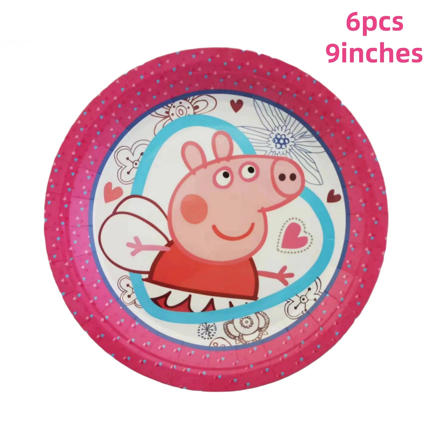 Cartoon Pig Family Birthday Party Balloon Decoration Set for Girls, Disposable Party Tableware Banner, Baby Shower Birthday Hat