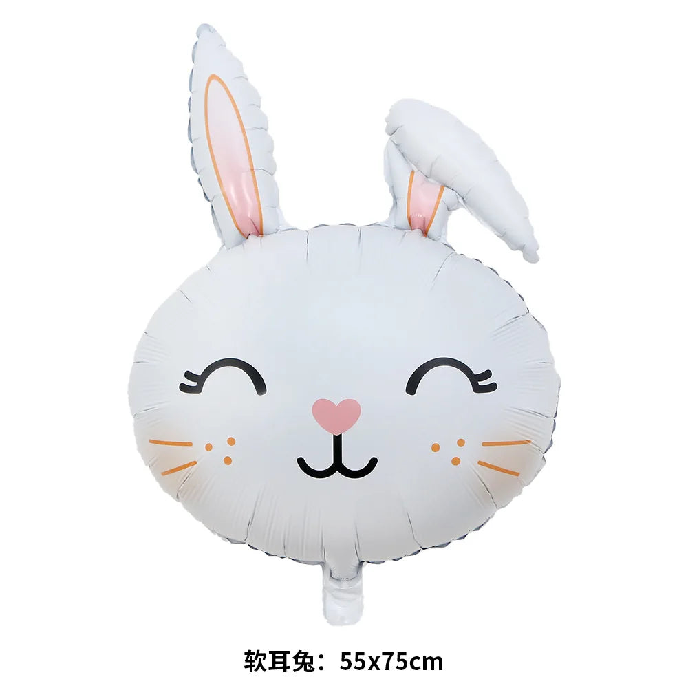 Easter Theme Disposable Tableware Cute Cartoon Bunny Rabbit Pattern Paper Plates Cups Napkins Kids Favor Easter Party Decoration