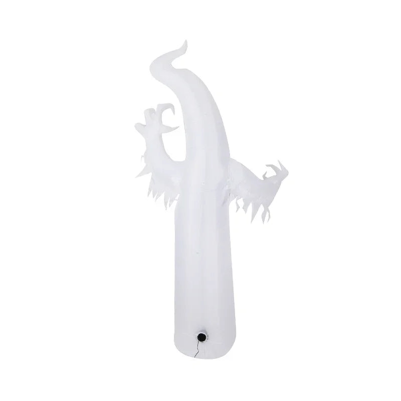 2.4M Giant Halloween Inflatable Toy Horror Ghost with LED Lights Indoor Outdoor Halloween Party Inflated Model Garden Decoration