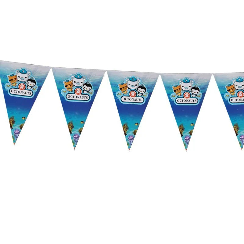 The Octonauts Birthday Party Decoration Disposable Paper Plate Ocean Captain Pirate Penguin Kids Barnacles Peso Suppies Balloons