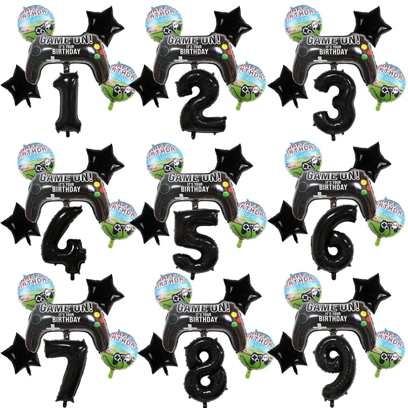 Video Game Birthday Decoration Tableware Balloons for Boy Paper Plates Cups Napkins Banner Cake Topper Video Game Party Favors