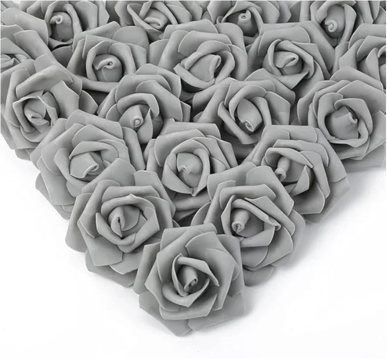 10/20/50Pcs Artificial Foam Rose Flowers PE Fake Flower for Home Room Dceor Wedding Party Halloween Thanksgiving Christmas Decor