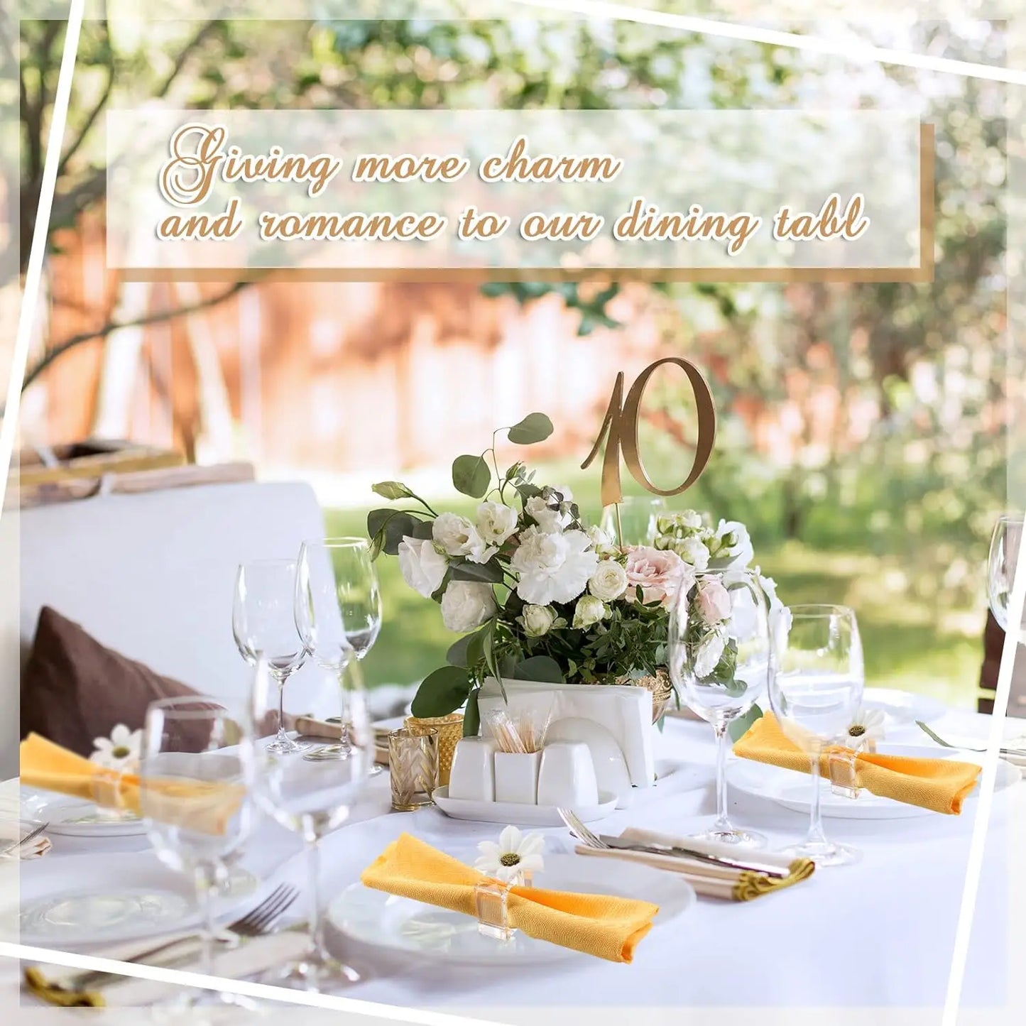 4-20Pcs Acrylic Napkin Rings Clear Napkin Holders Mini Flower Bud Vase for Wedding Birthday Banquet Table Decor
