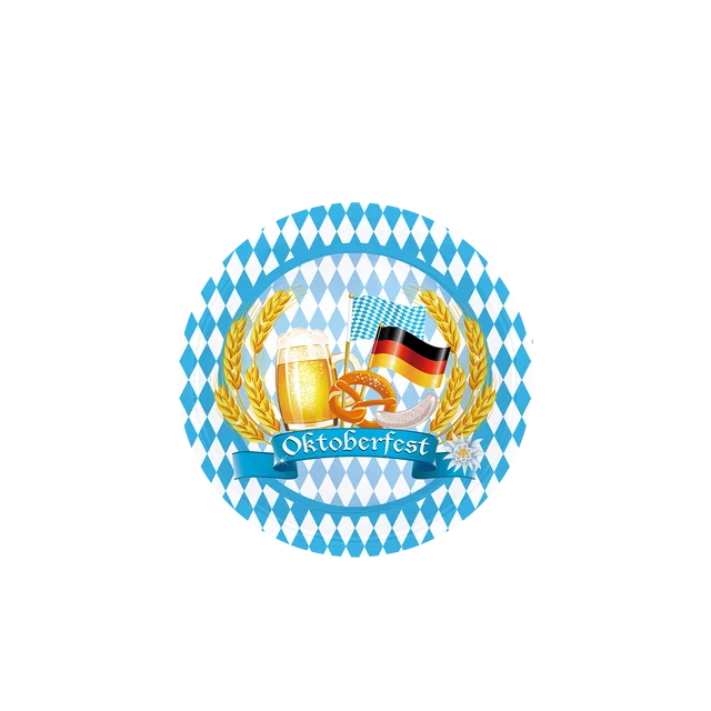 The Oktoberfest Theme Birthday Decorations Party Disposable Tableware Paper Napkins Cups Plates Tablecloths Straw