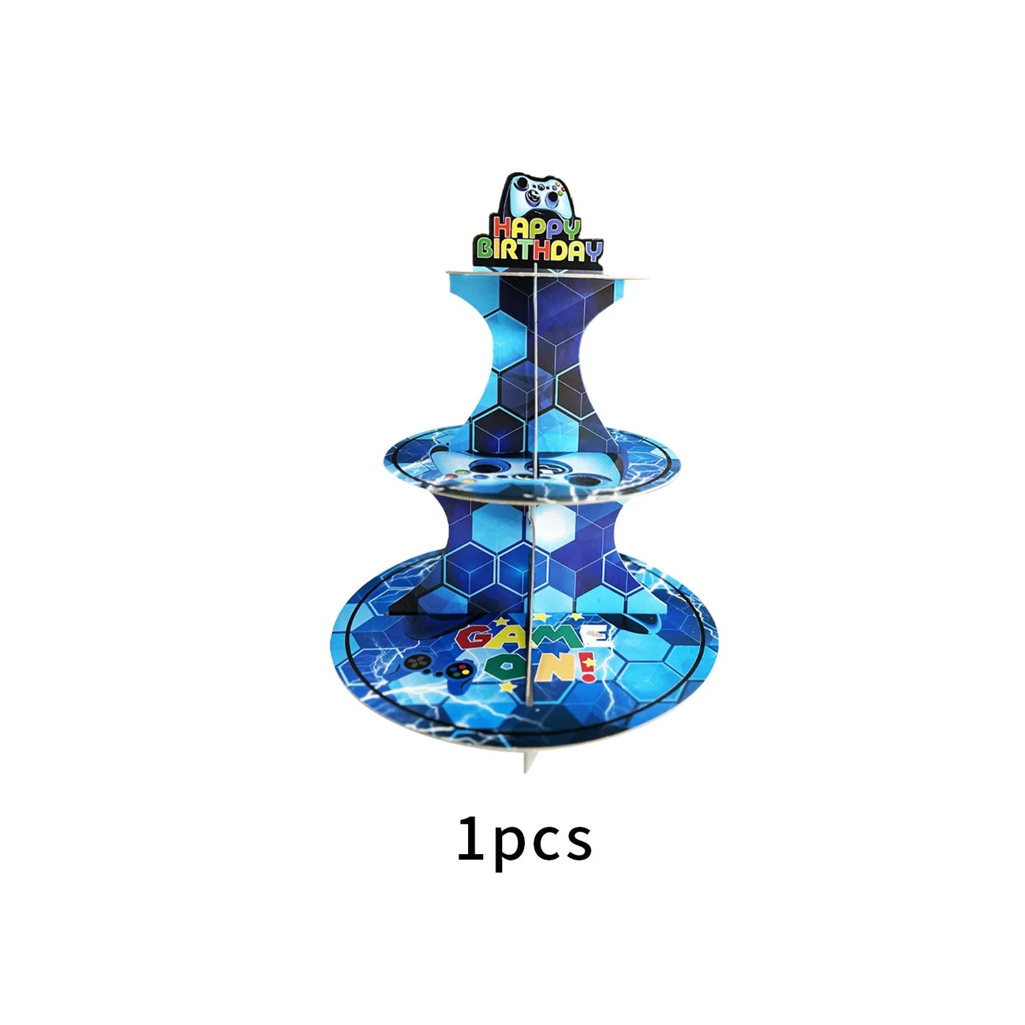 Video Game Birthday Decoration Tableware Balloons for Boy Paper Plates Cups Napkins Banner Cake Topper Video Game Party Favors