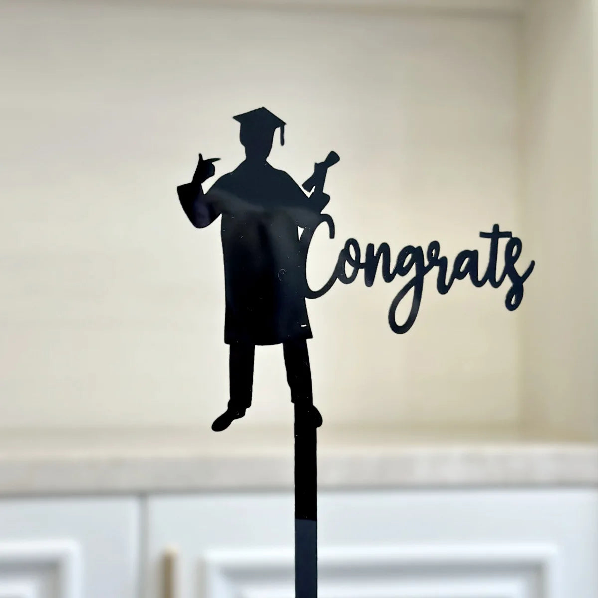 2025 Graduation Cake Topper Gold Black Acrylic certificate Student Party Gift Graduation Ceremony Cake Topper Dessert Decoration