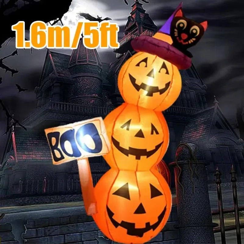 Halloween Inflatable Arch Toys Model Built-in LED Light Pumpkin Prop Outdoor Indoor Home Garden Party Terror Decoration
