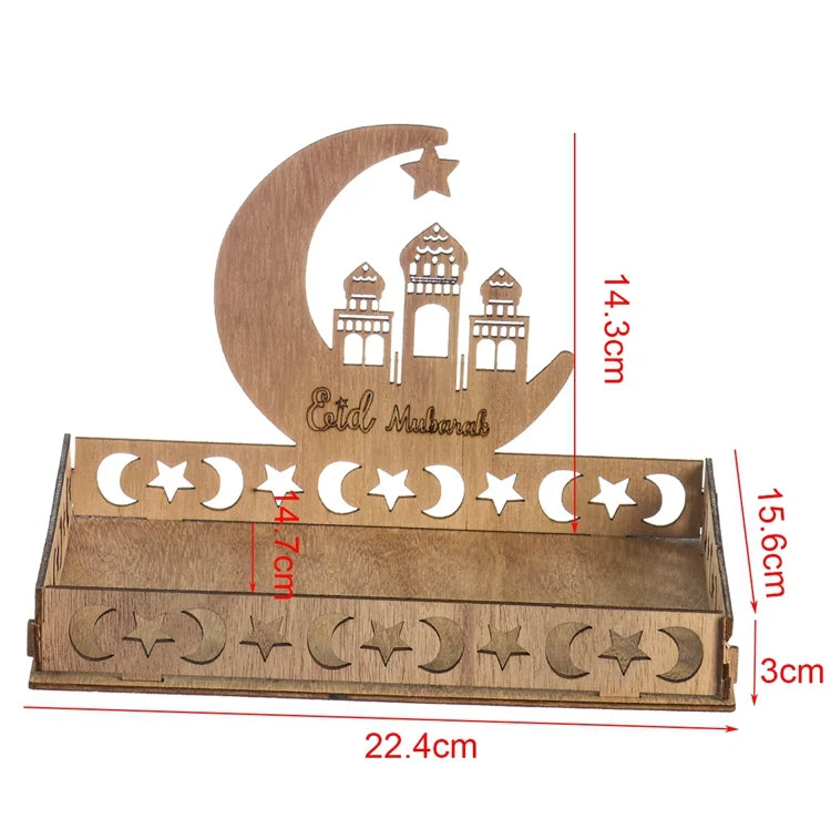 Wooden Pendant EID Mubarak 2025 Ramadan Decoration For Home Kareem Ramadan And Eid Decor Eid AL Adha Islamic Muslim Decor