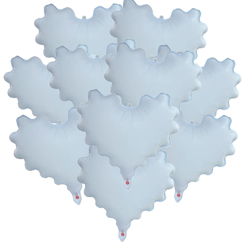 5-50pcs Pink Wave Heart Foil Balloons 20 inch Love Heart Helium Macaron Balloons for Birthday Baby Shower Wedding Decoration
