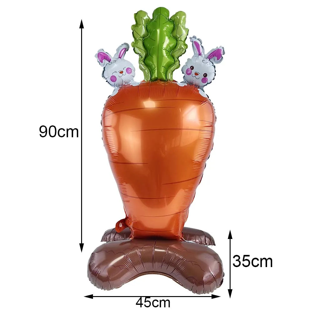 Large Easter Balloon Standing Bunny Balloon Cartoon Bunny Balloon Cute Rabbit Shaped Foil Balloons Happy Easter Party Decoration