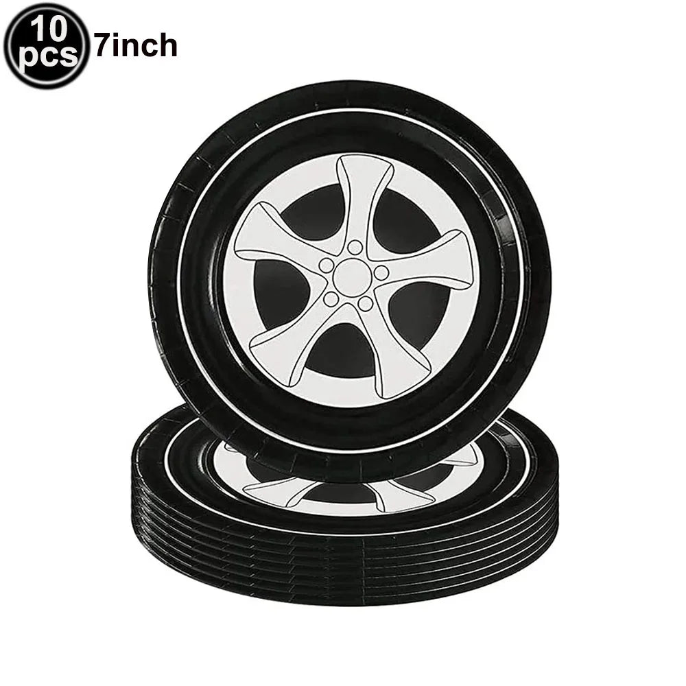 Tire Napkins Race Car Napkin Wheel Paper Napkin Car Party Decor Race Car Party Supplies for Birthday Baby Shower Birthday Party