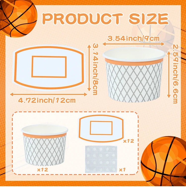 Basketball Birthday Decoration Disposable Tableware Basketball Party Paper Plates Napkins Basketball Birthday Baby Shower Decor